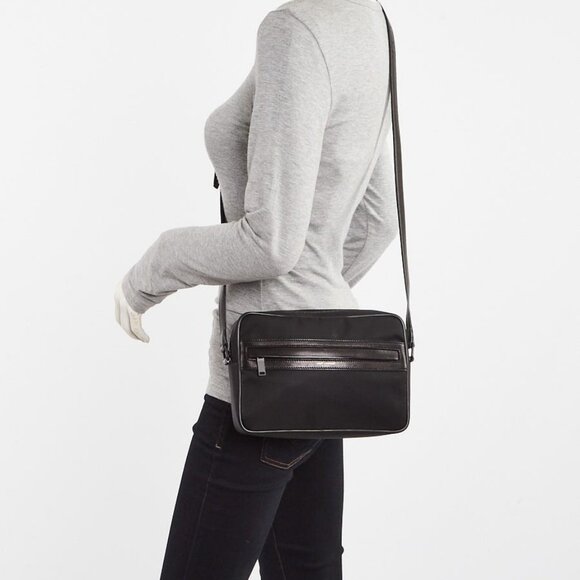 Yves Saint Laurent Black Nylon/Leather Small Camp Camera Crossbody Bag - Picture 1 of 10